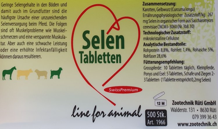 Selen Tabl., 500Stk. - zum Schließen ins Bild klicken